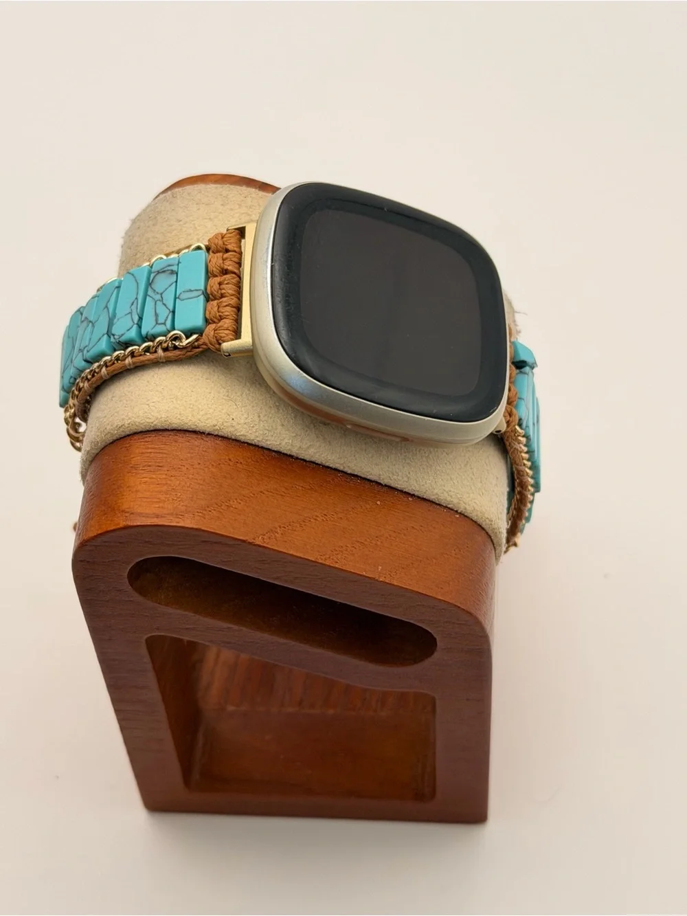 Fitbit Versa 3, Fitness Tracker, Charger Included, Gold/light Blue Band